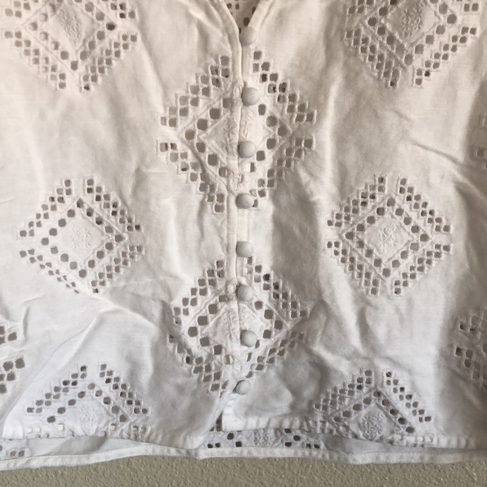 Madewell Eyelet Flutter-Sleeve Top (Size XS) - Picture 6 of 8